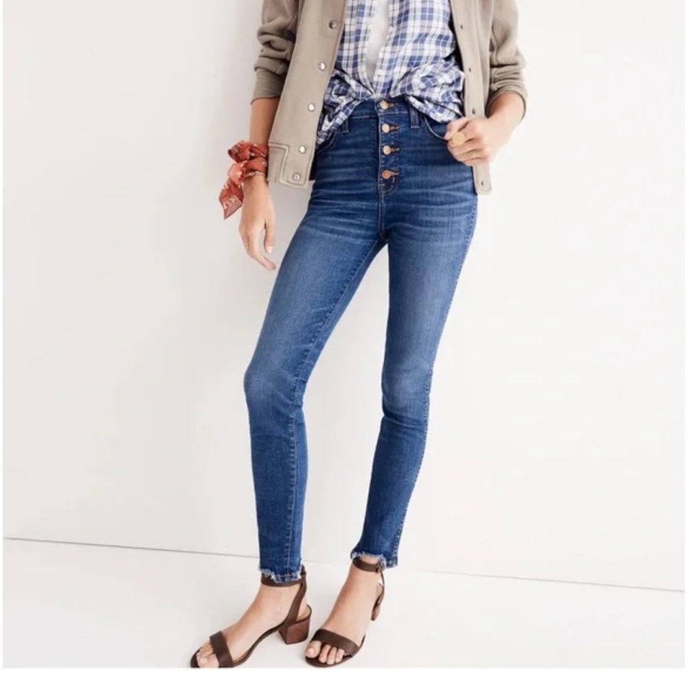 Madewell 10" High Riser Skinny Skinny Jeans: Chewed-Hem Style G9219